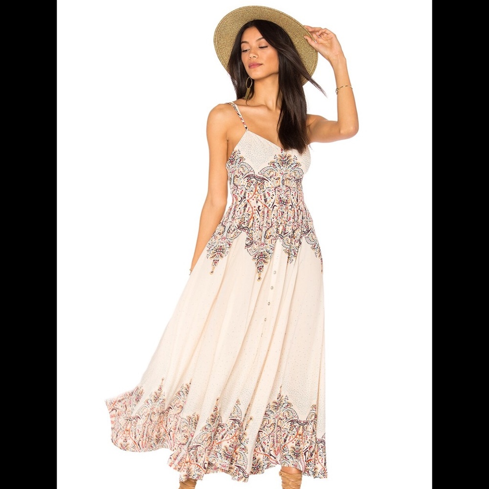 Free People Cream Maxi Dress